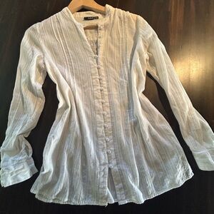 a.n.a White Button-Down Shirt